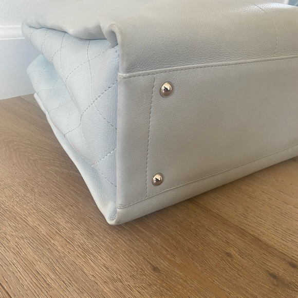 Chanel Coco Mark Caviar Skin Tote Bag Gray/Silver with silver hardware - Picture 15 of 15